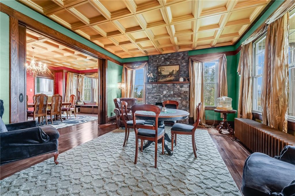 539 Main Street Addison, PA 15411 - Photo 26 of 50 a dining room with furniture a chandelier and pool table