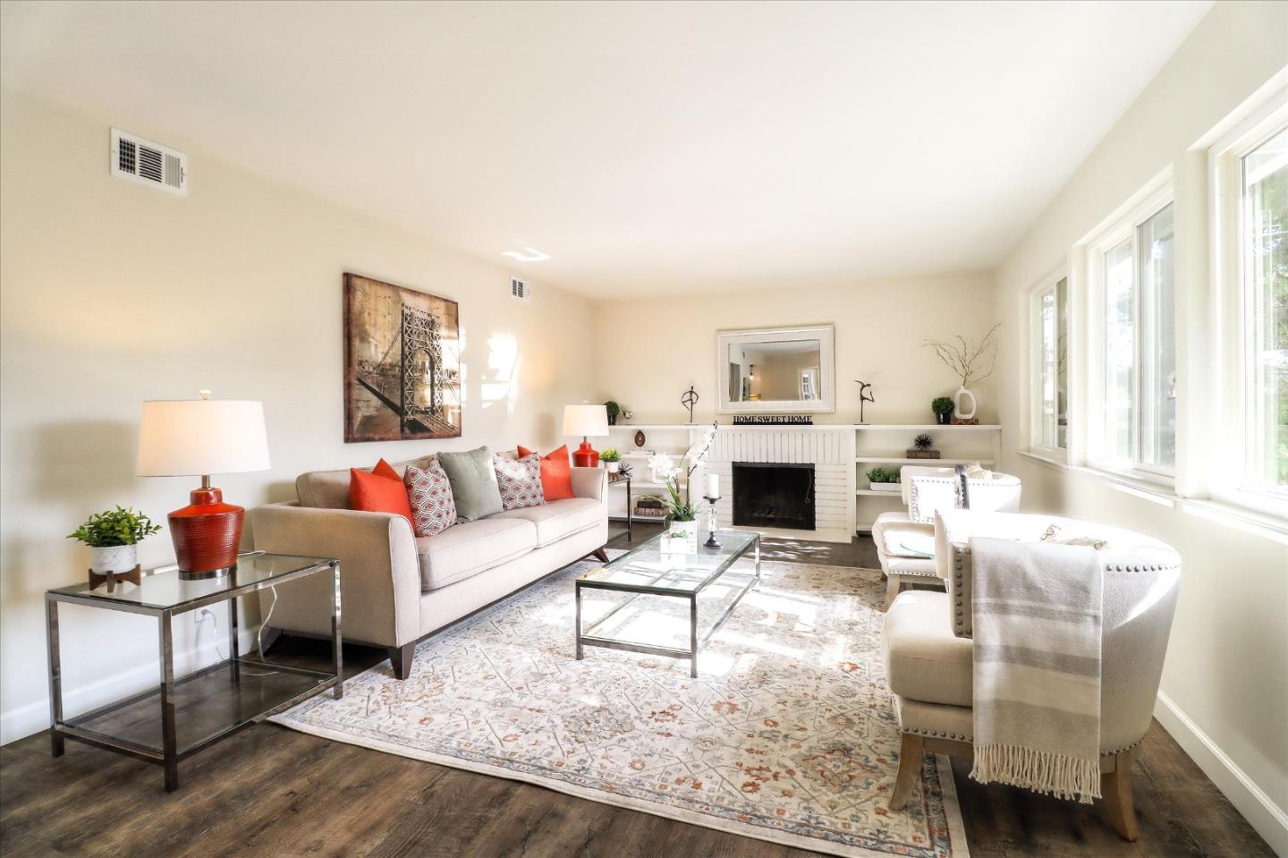 2232 Montezuma Drive Campbell, CA 95008 - Photo 5 of 34 a living room with furniture a fireplace and a window