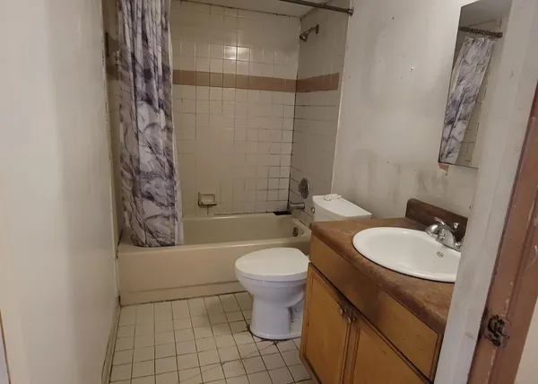 a view of a hallway with storage space