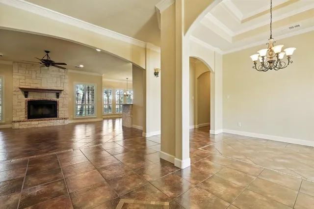 a view of a livingroom with a fireplace