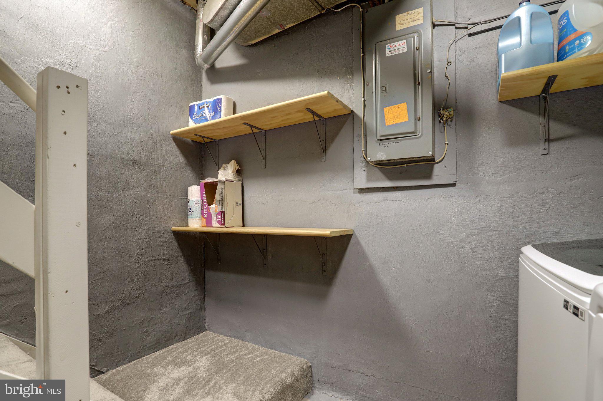 7936 Spring Forest Court, Unit 7A Springfield, VA 22152 - Photo 41 of 45 Storage Shelfs in Basement