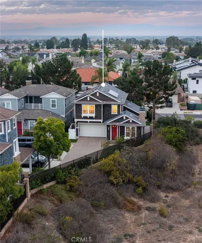 an aerial view of multiple house