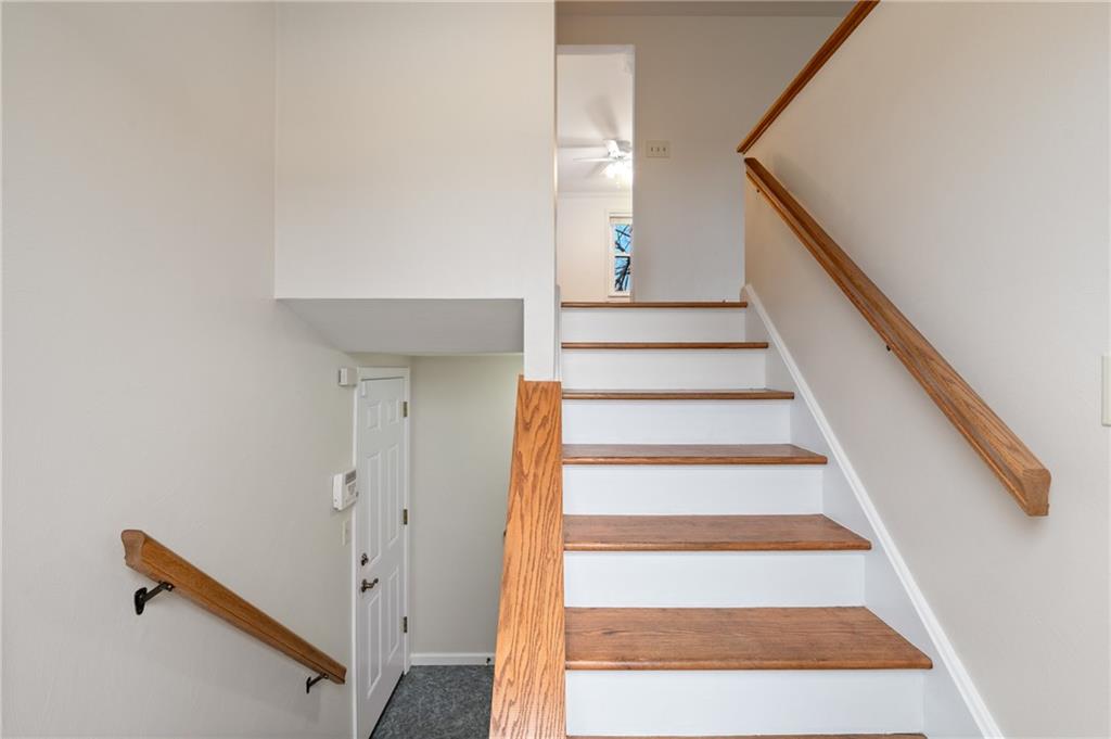 7 Dover Road Irwin, PA 15642 - Photo 2 of 31 a view of staircase with white walls and white walls