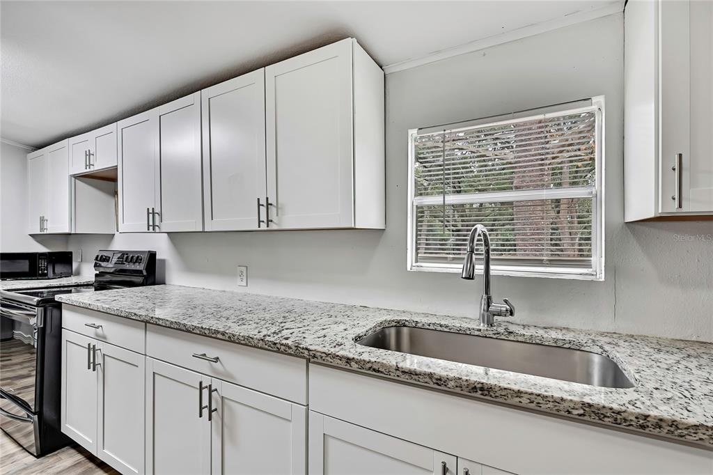 15739 Brenda Street Hudson, FL 34667 - Photo 11 of 50 a kitchen with granite countertop white cabinets and a sink
