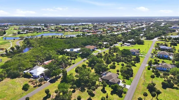 an aerial view of a city