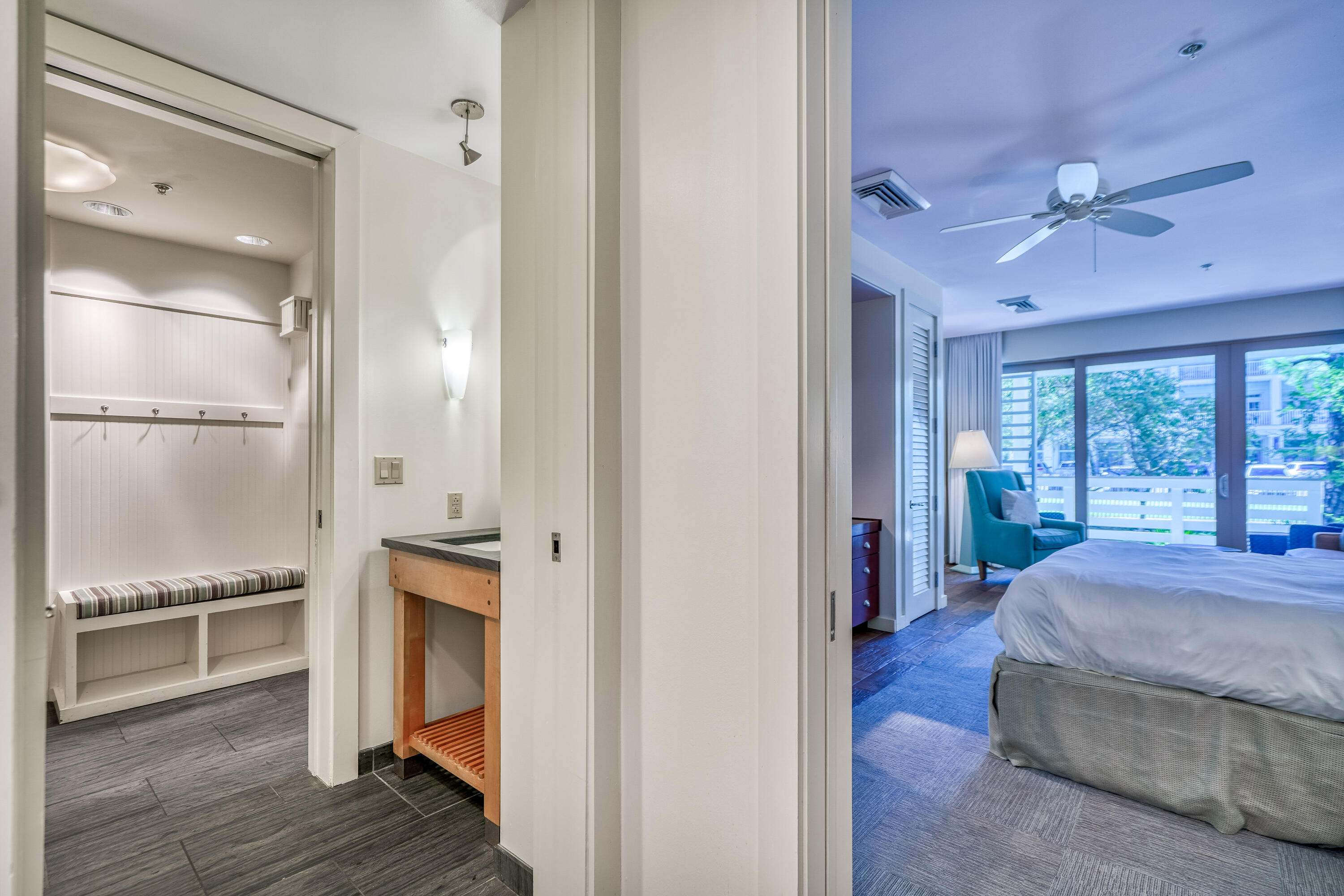 29 Goldenrod Circle, Unit 303/7 Santa Rosa Beach, FL 32459 - Photo 21 of 36 a living room with furniture and a large window