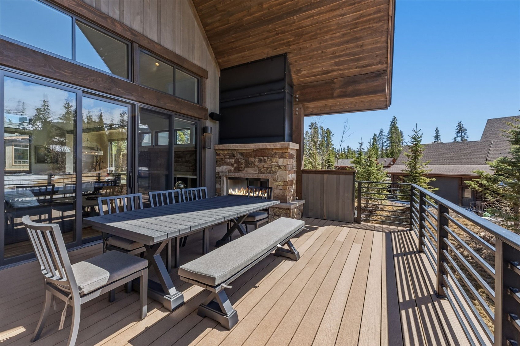79 Cucumber Creek Road Breckenridge, CO 80424 - Photo 15 of 43 One of two outdoor fireplaces