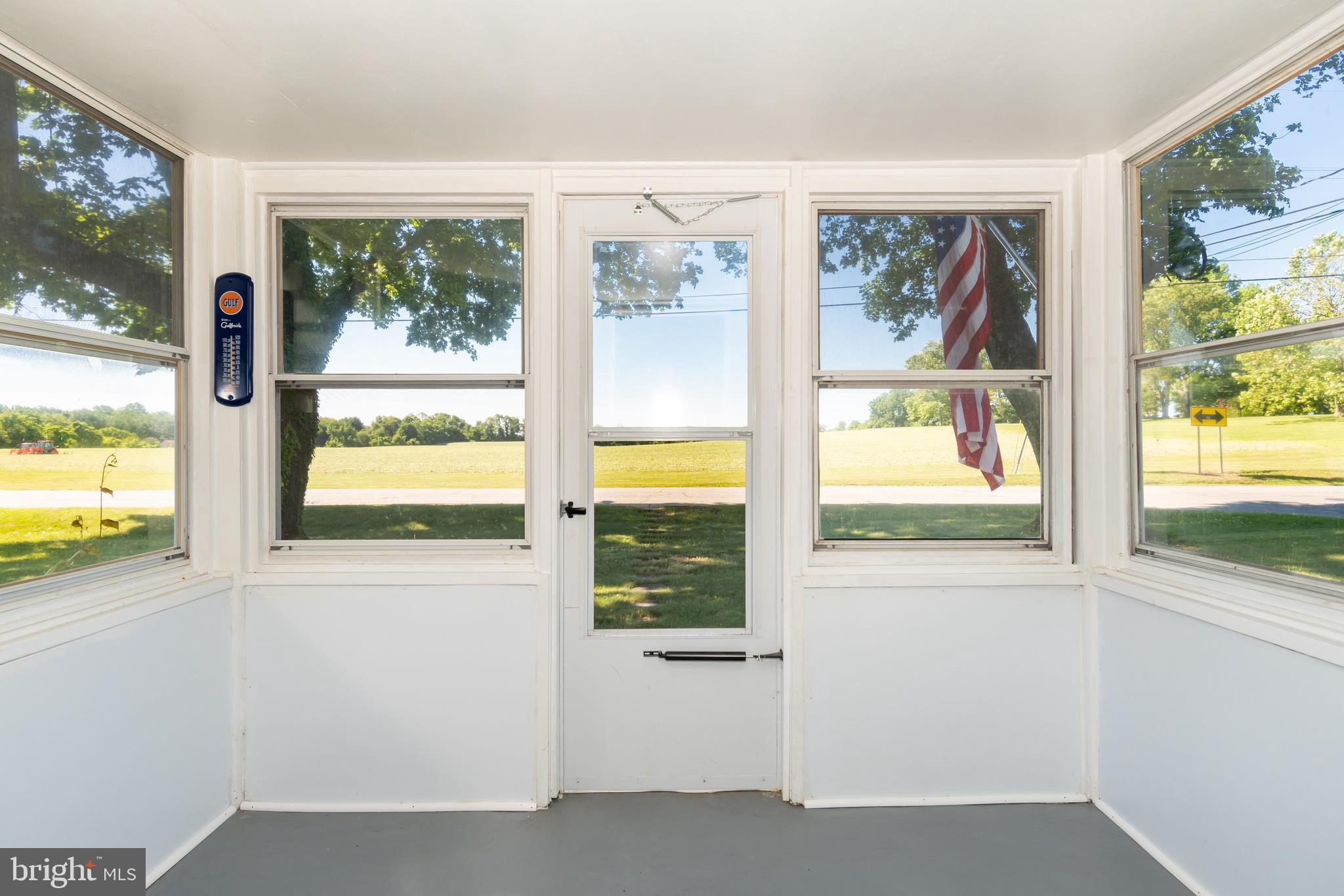 Cozy enclosed porch