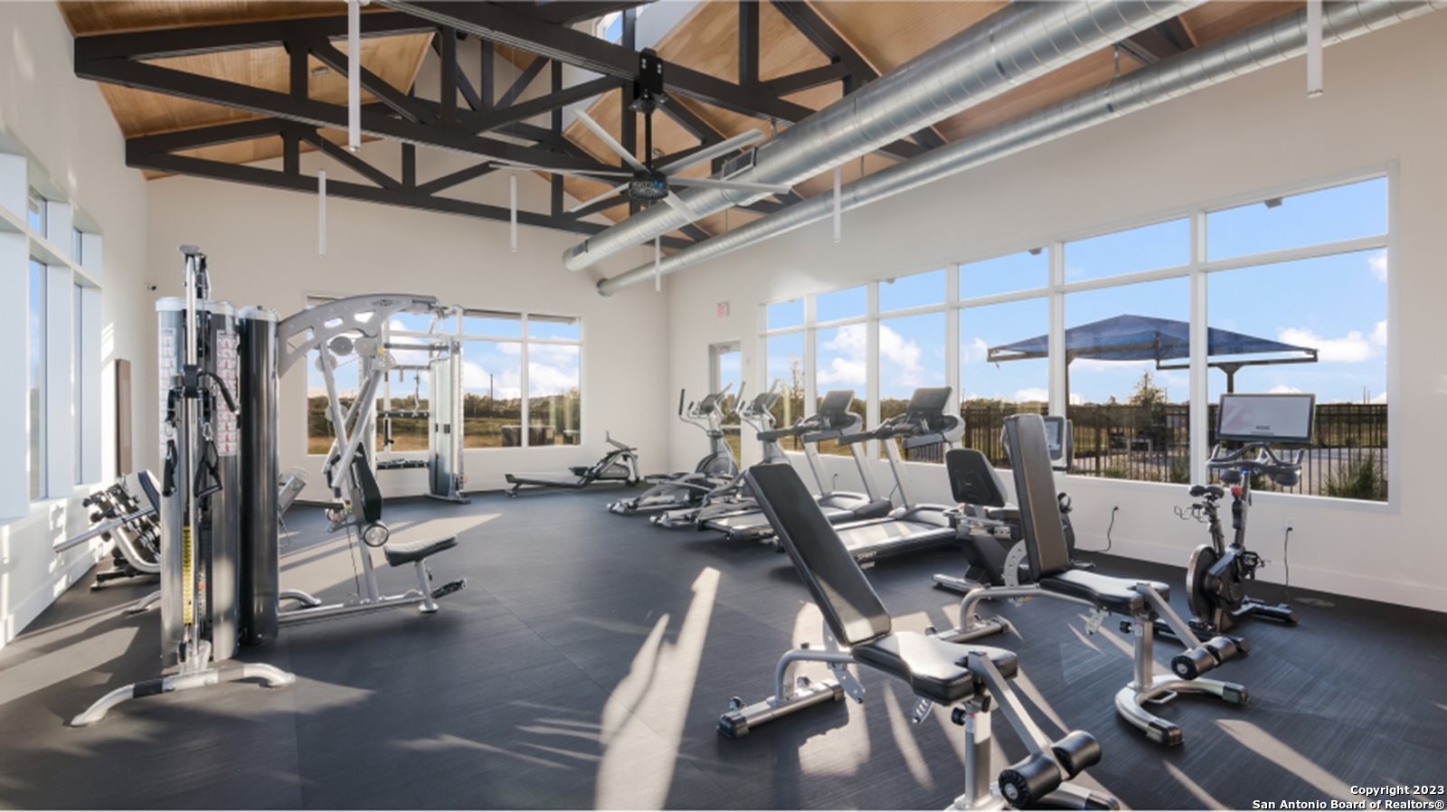 7274 Pasture Run San Antonio, TX 78252 - Photo 15 of 17 a view of a room with gym equipment