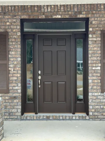 a view of entrance door of the house