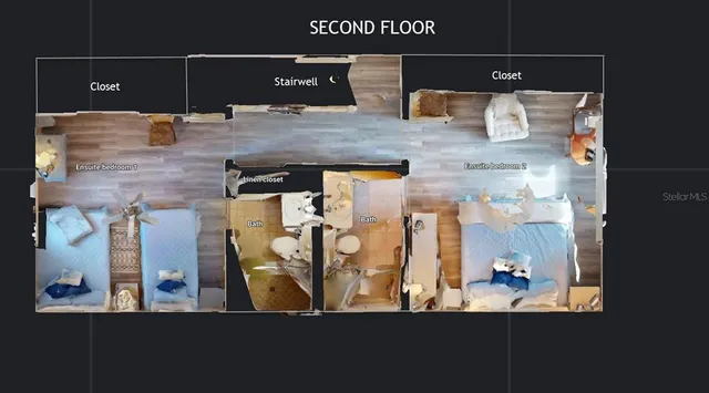 a front view of a building with plants