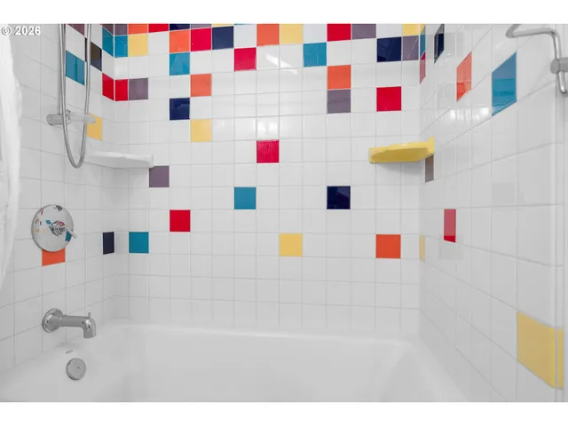 a view of a chair and table