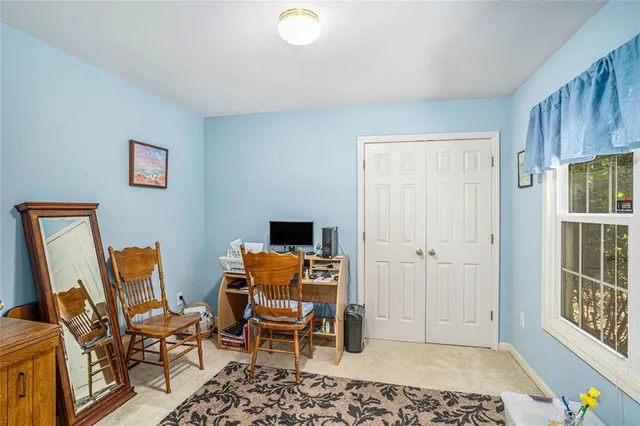 a chair and a table in a room