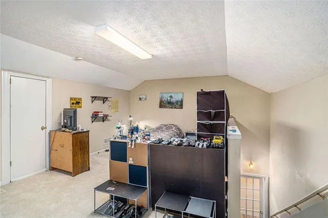 a room with furniture and a potted plant