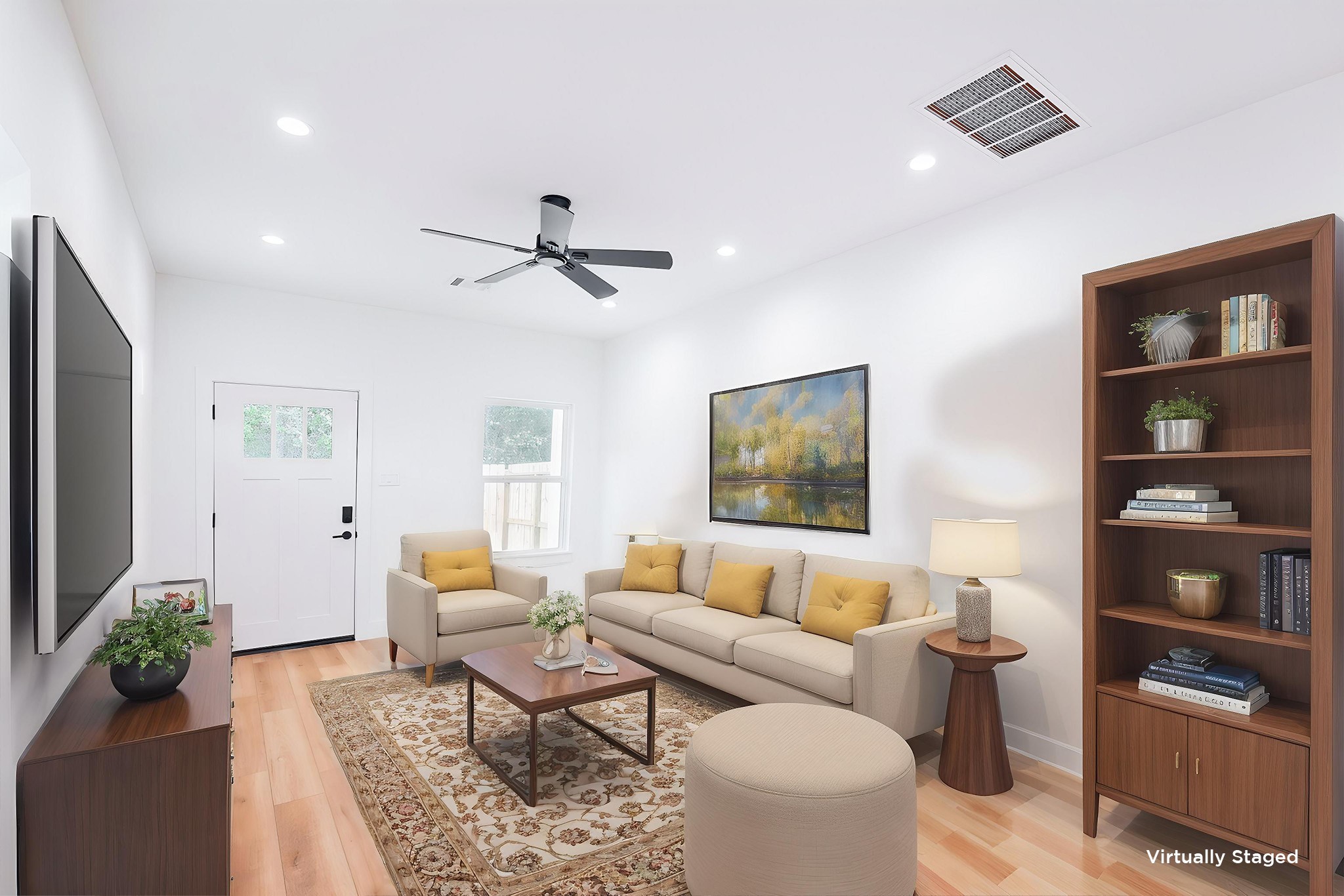 7903 Sunnyhill Street Houston, TX 77088 - Photo 14 of 33 a living room with furniture and wooden floor