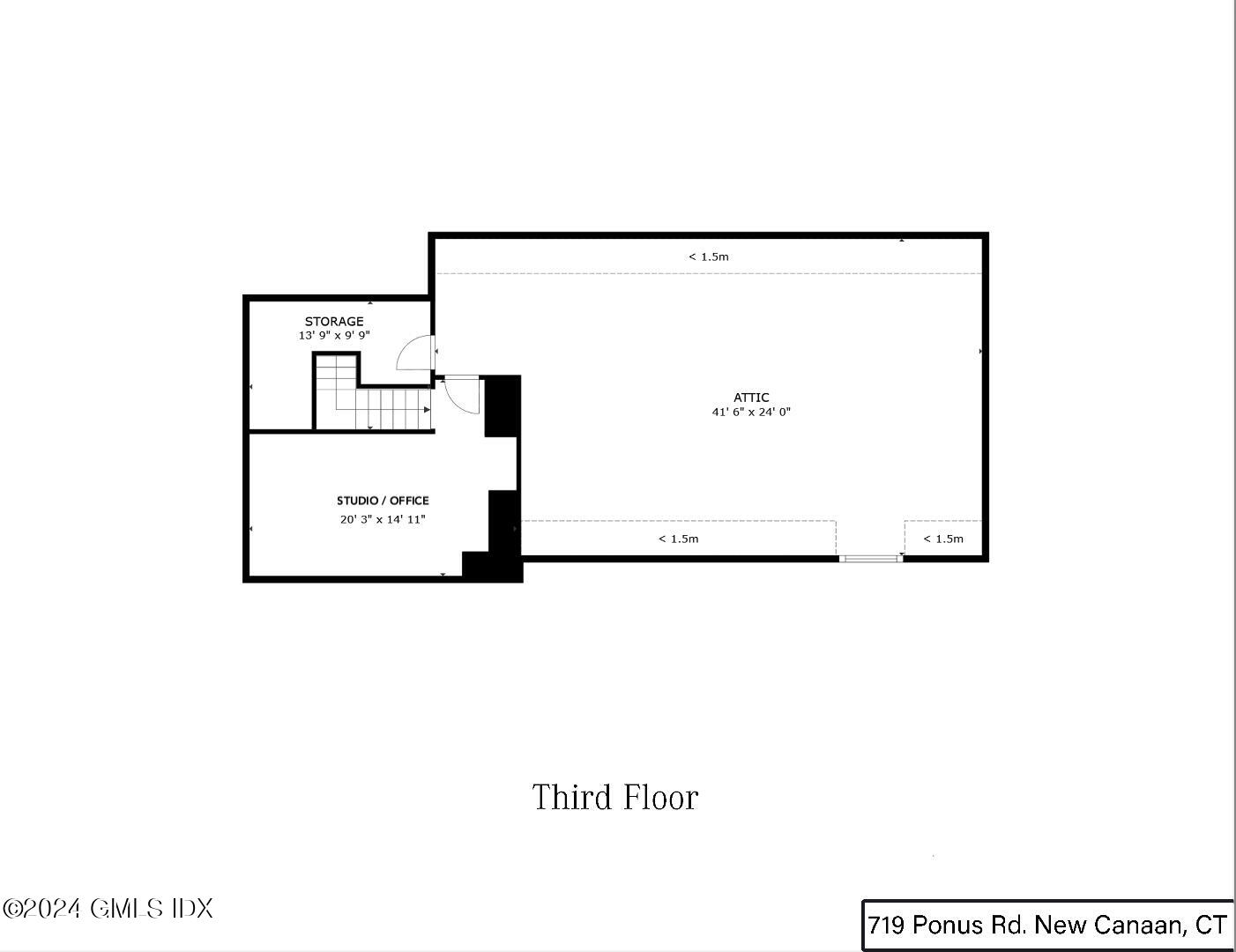719 Ponus Ridge Road New Canaan, CT 06840 - Photo 37 of 38 a picture of a room with a white wall and a white wall