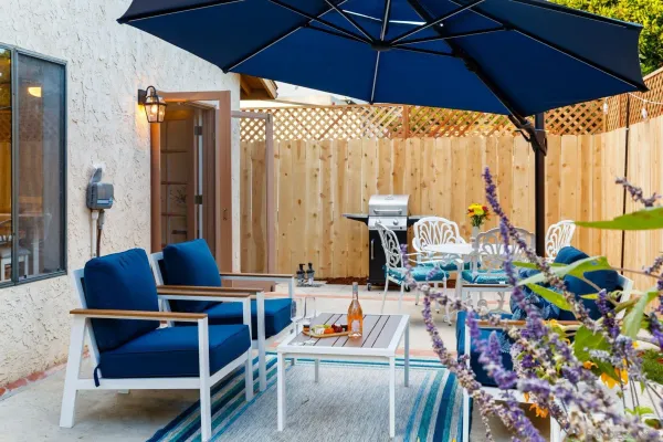 a outdoor view with sitting space