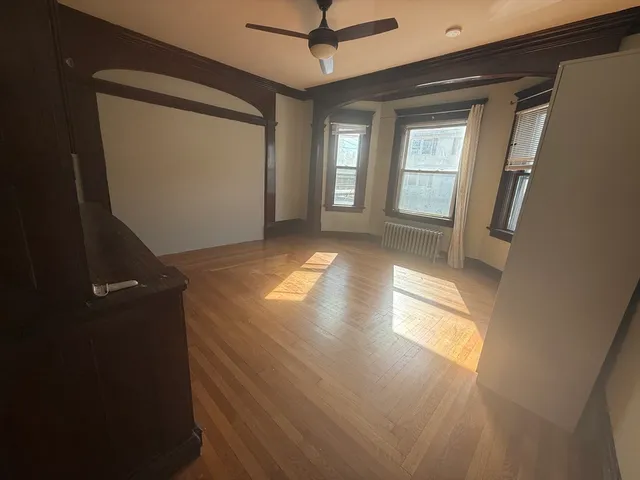 a view of an empty room and window