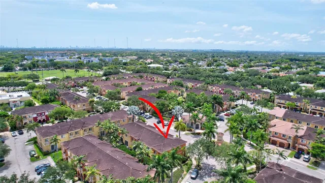 an aerial view of multiple house