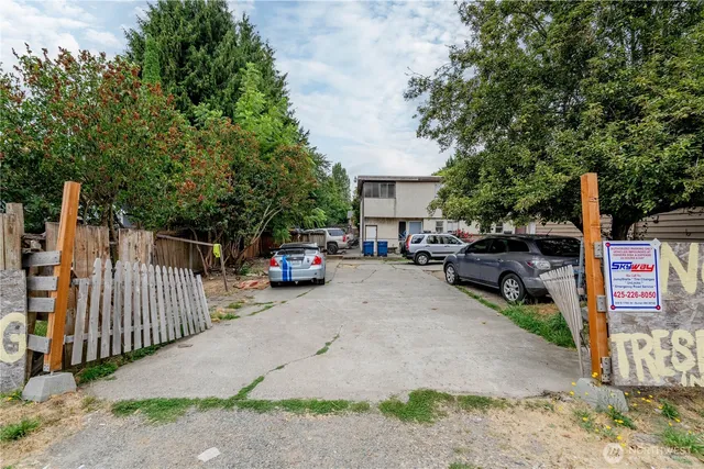 a view of outdoor space with garden