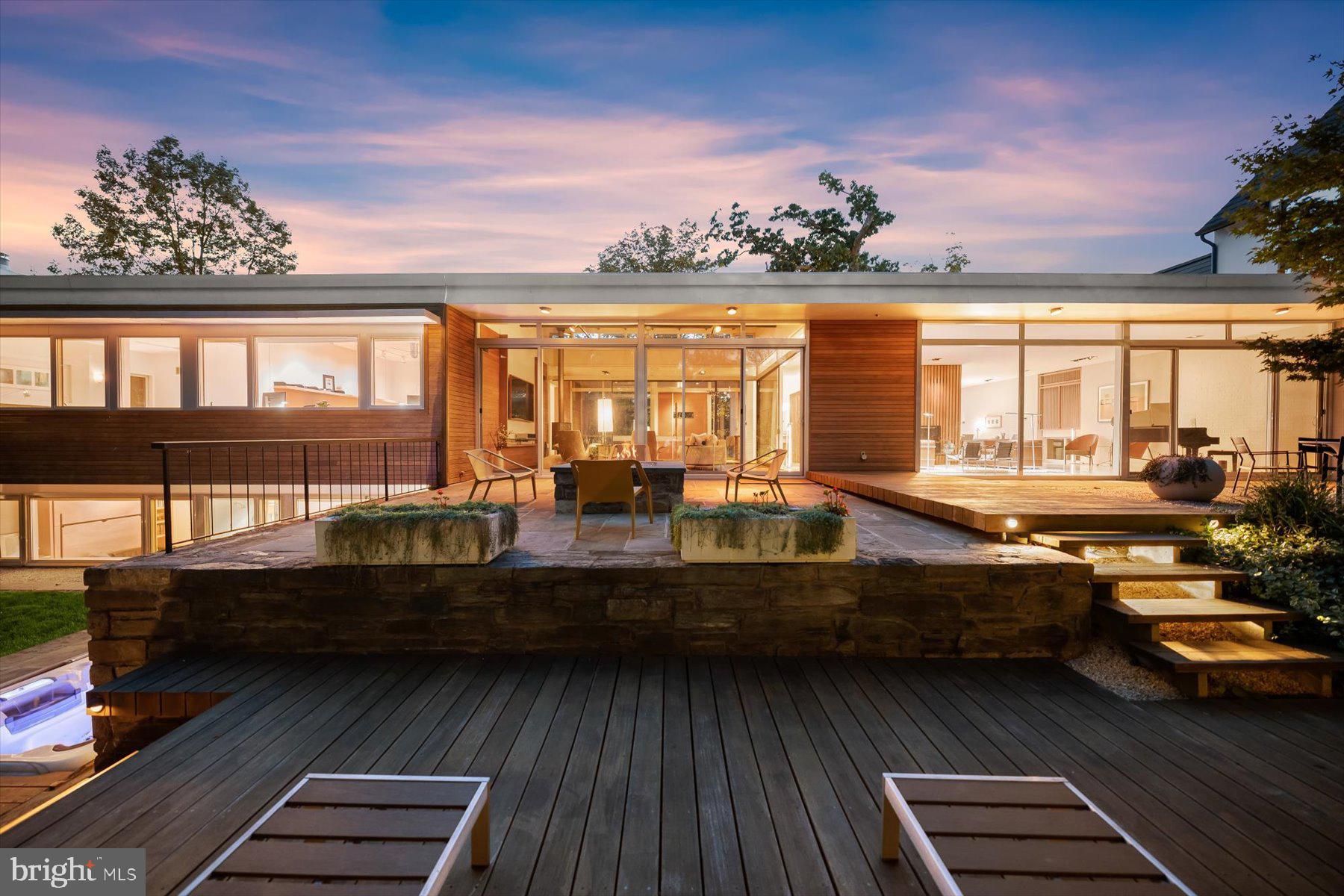 2533 North Ridgeview Road Arlington, VA 22207 - Photo 3 of 93 Backyard night shot of rear of home.