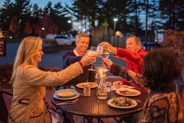 a view of a table and chairs in patio