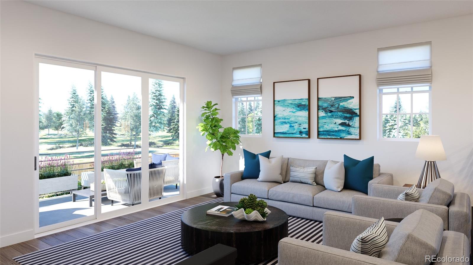 3853 Harmans Rdg Trail Evergreen, CO 80439 - Photo 5 of 14 a living room with furniture and a large window
