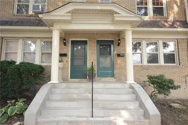 a front view of a house