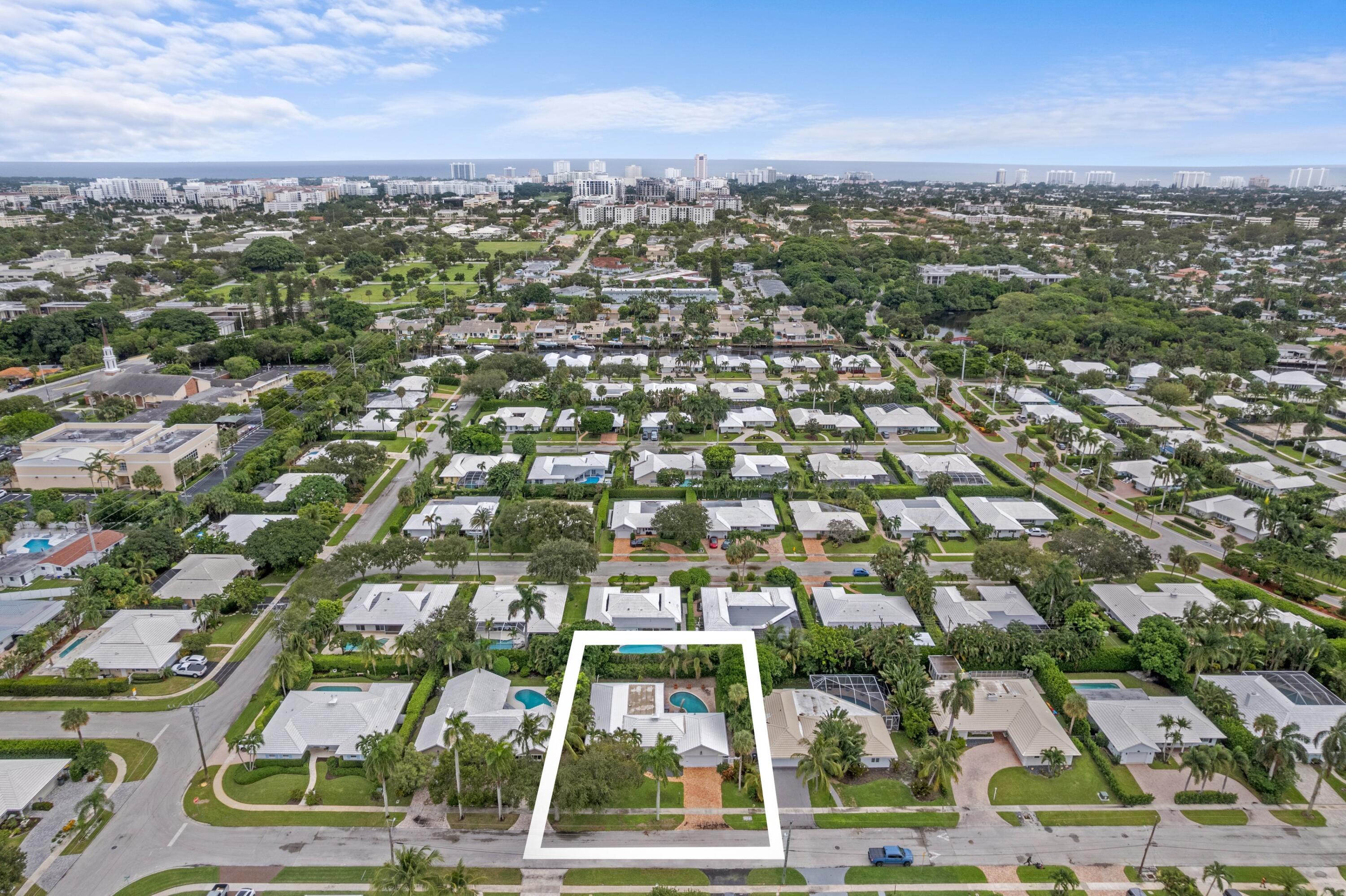 858 Hickory Terrace Boca Raton, FL 33486 - Photo 30 of 43 an aerial view of residential houses with city view