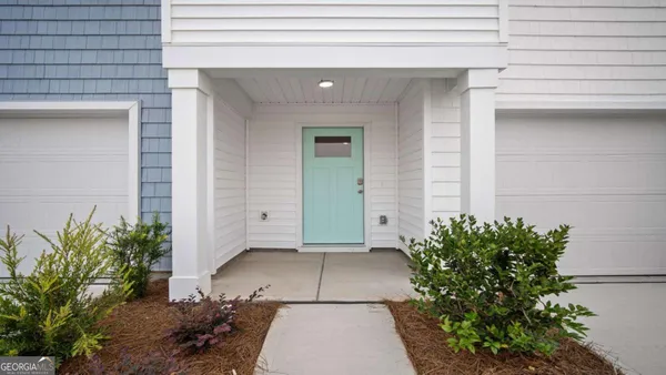a view of a door of the house