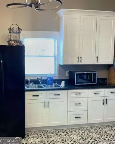 a view of wooden cabinets