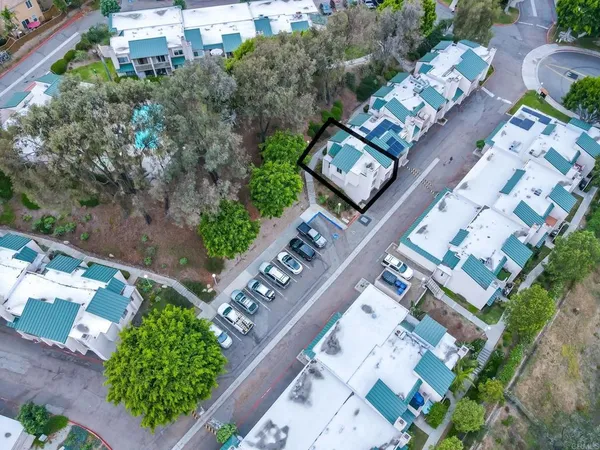 an aerial view of multiple house