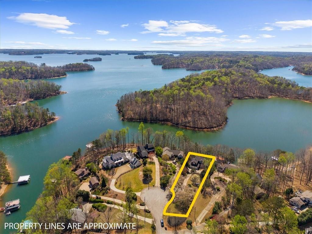 9230 Four Mile Creek Road Gainesville, GA 30506 - Photo 66 of 67 aerial view of a house with a lake view