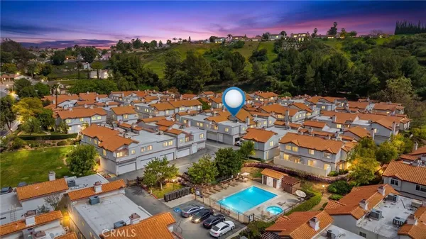 an aerial view of multiple house