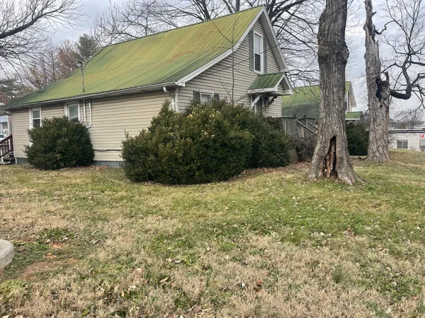 a view of backyard of house