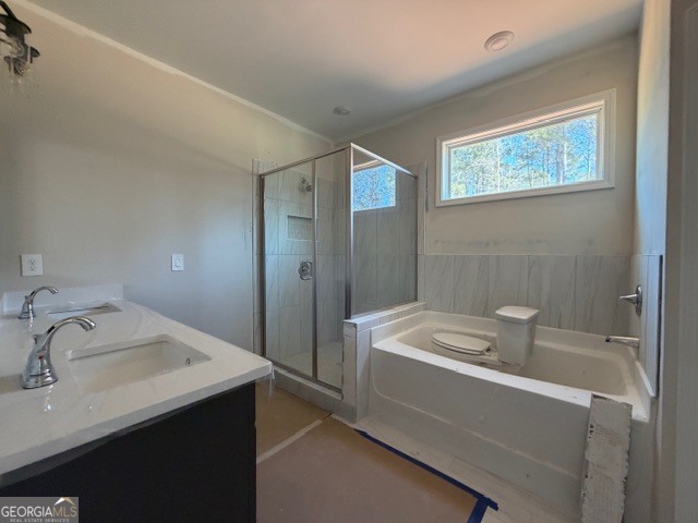 248 Robert Williams Road Pine Mountain, GA 31822 - Photo 25 of 46 a bathroom with a sink a bathtub and a mirror