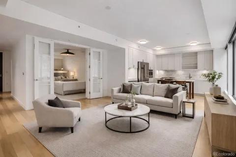 a living room with furniture and a couch