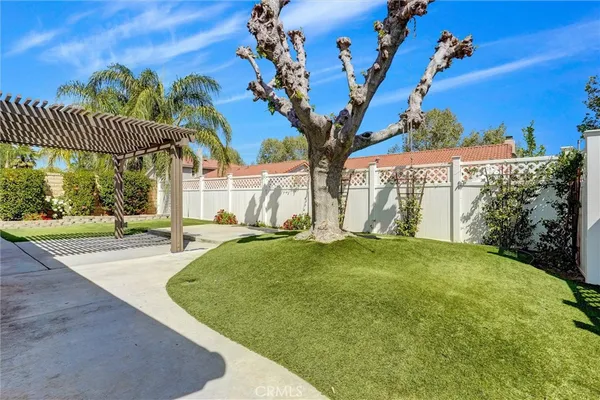 a view of a backyard with a garden
