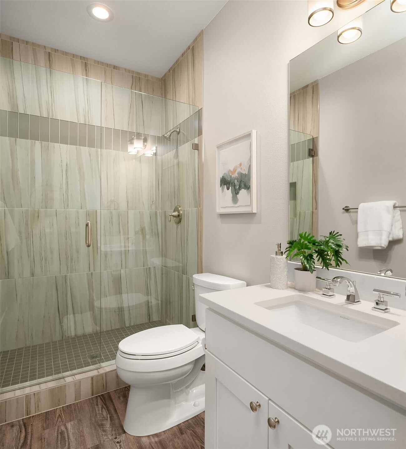 4529 327th Place Northeast Carnation, WA 98014 - Photo 12 of 27 a bathroom with a sink a toilet and shower