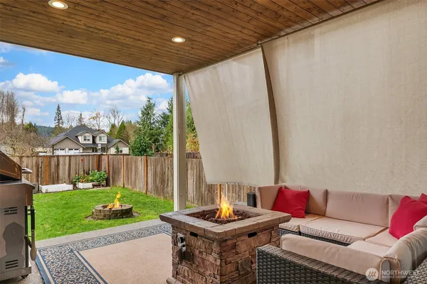 a outdoor space with furniture