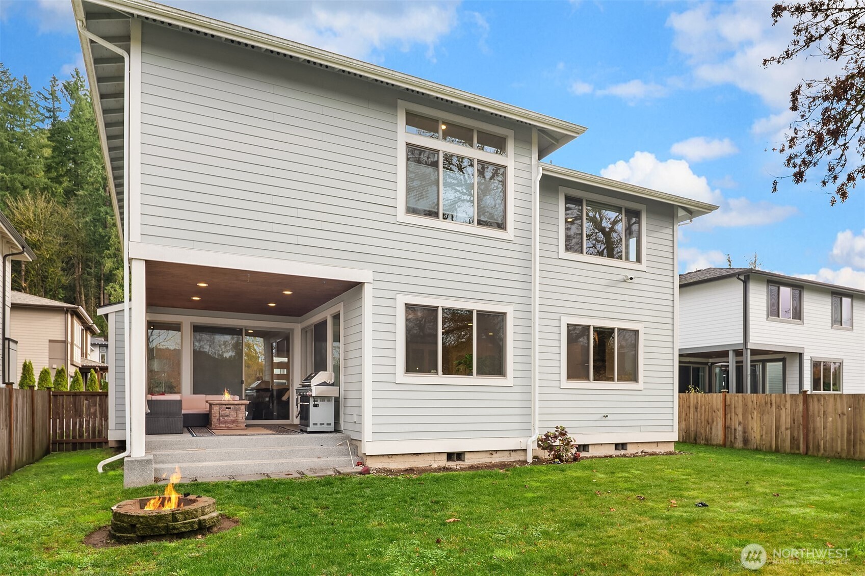 4529 327th Place Northeast Carnation, WA 98014 - Photo 25 of 27 a front view of a house with a yard and porch