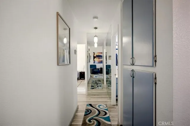 hallway with view of living room