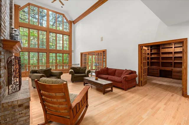 a kitchen with a cabinets and window