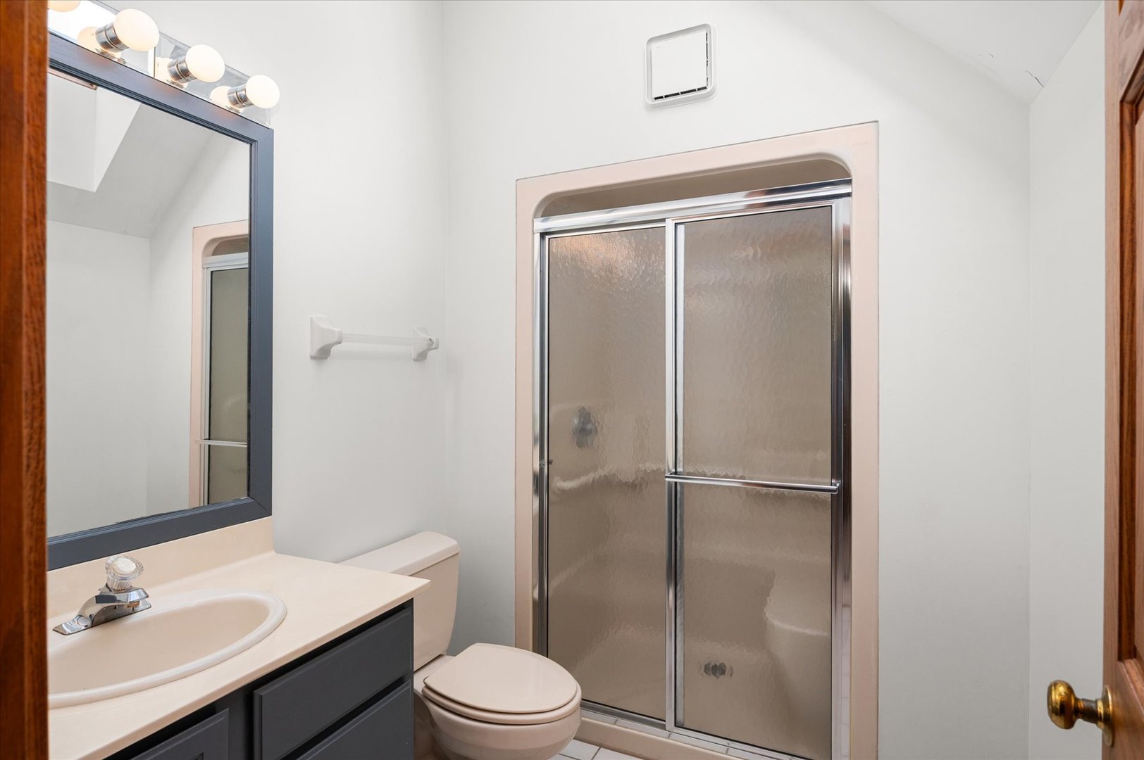 5N847 Surrey Road Wayne, IL 60184 - Photo 29 of 45 a bathroom with a granite countertop sink toilet and shower