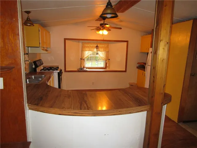 a view of a bathtub in a bathroom