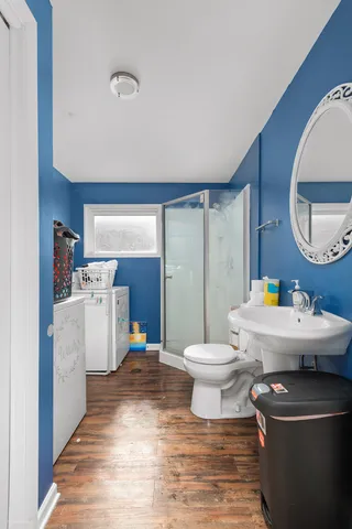 a room with utility and a window