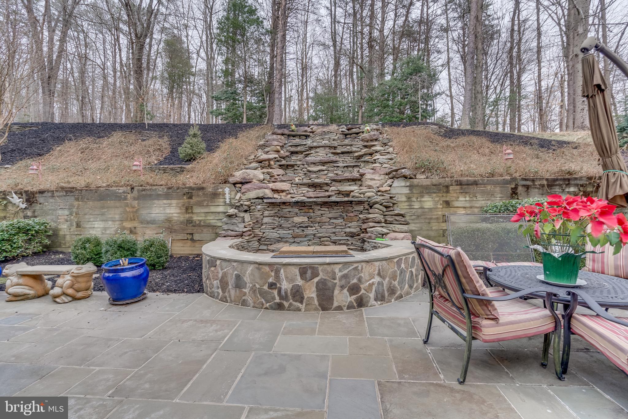 6905 Newman Road Clifton, VA 20124 - Photo 39 of 48 Waterfall on Patio