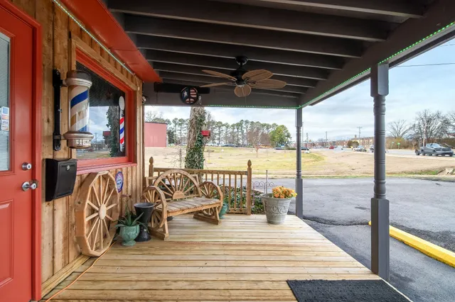 a view of open space with city view