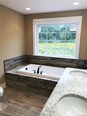 a view of bathroom sink and window
