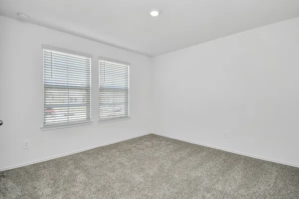 an empty room with a window